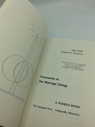 DOCUMENTS OF THE MARRIAGE LITURGY