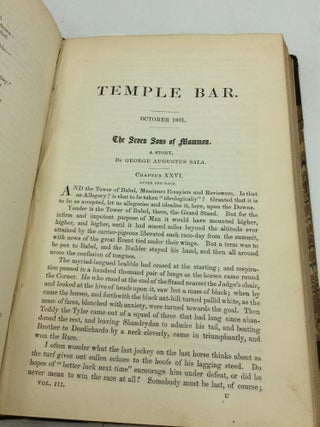 TEMPLE BAR A London Magazine for Town and Country Readers - Volume III August 1861 - November 1861