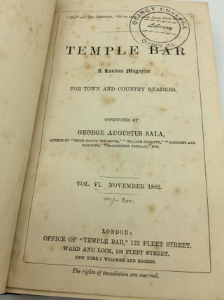 TEMPLE BAR A London Magazine for Town and Country Readers Volume 6