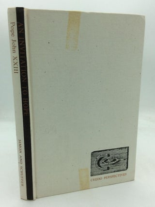 Item #212868 AN INVITATION TO HOPE. Pope John XXIII