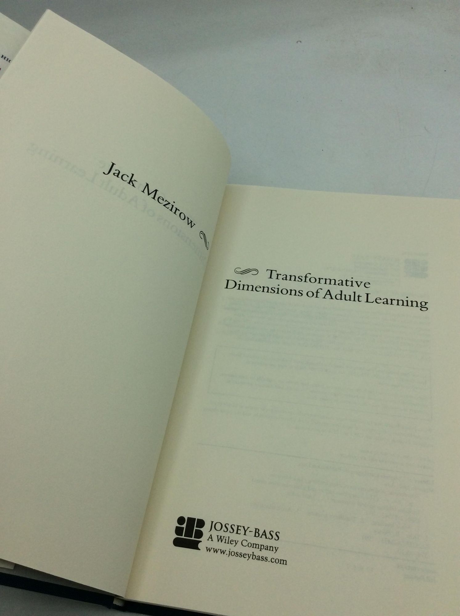 TRANSFORMATIVE DIMENSIONS OF ADULT LEARNING | Jack Mezirow