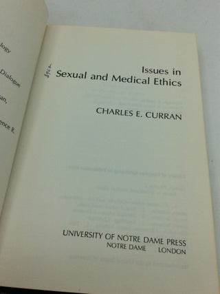 ISSUES IN SEXUAL AND MEDICAL ETHICS