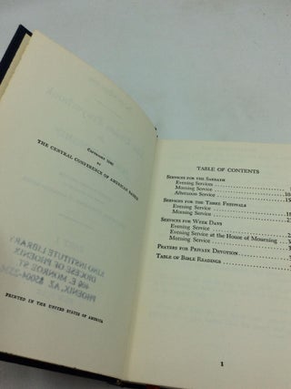 THE UNION PRAYERBOOK FOR JEWISH WORSHIP Parts I-II