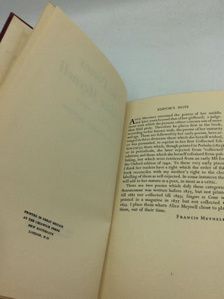 THE POEMS OF ALICE MEYNELL 1847-1923