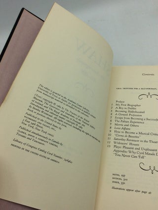 SHAW: An Autobiography Volumes I-II