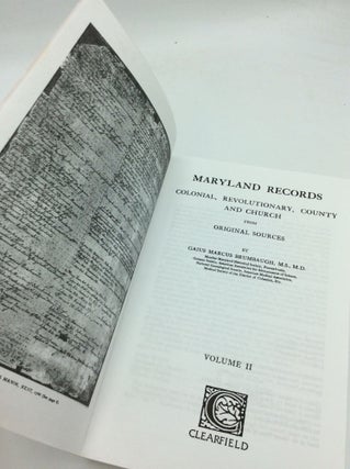 MARYLAND RECORDS: Colonial, Revolutionary, County and Church from Original Sources: VOLUME II