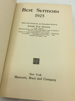BEST SERMONS 1925