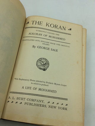 THE KORAN Commonly Called the Alkoran of Muhammed