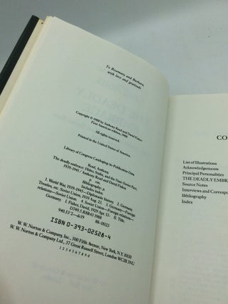THE DEADLY EMBRACE: Hitler, Stalin,and the Nazi-Soviet Pact 1939-1941