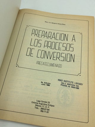 PROCESOS DE CONVERSION 1 / PREPARACION A LOS PROCESOS DE CONVERSION: Precatecumenado