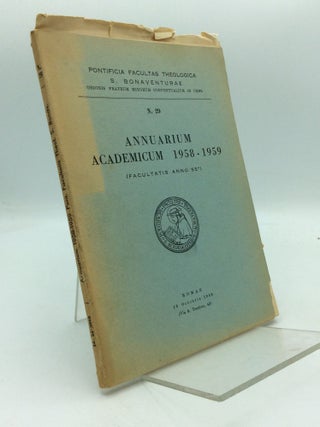 Item #310098 ANNUARIUM ACADEMICUM 1958-1959, N. 29 (Facultatis Anno 55