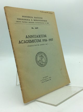 Item #310100 ANNUARIUM ACADEMICUM 1956-1957, N. 27 (Facultatis Anno 53