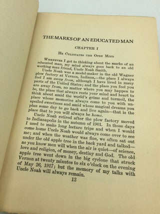 THE MARKS OF AN EDUCATED MAN
