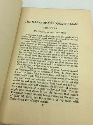 THE MARKS OF AN EDUCATED MAN
