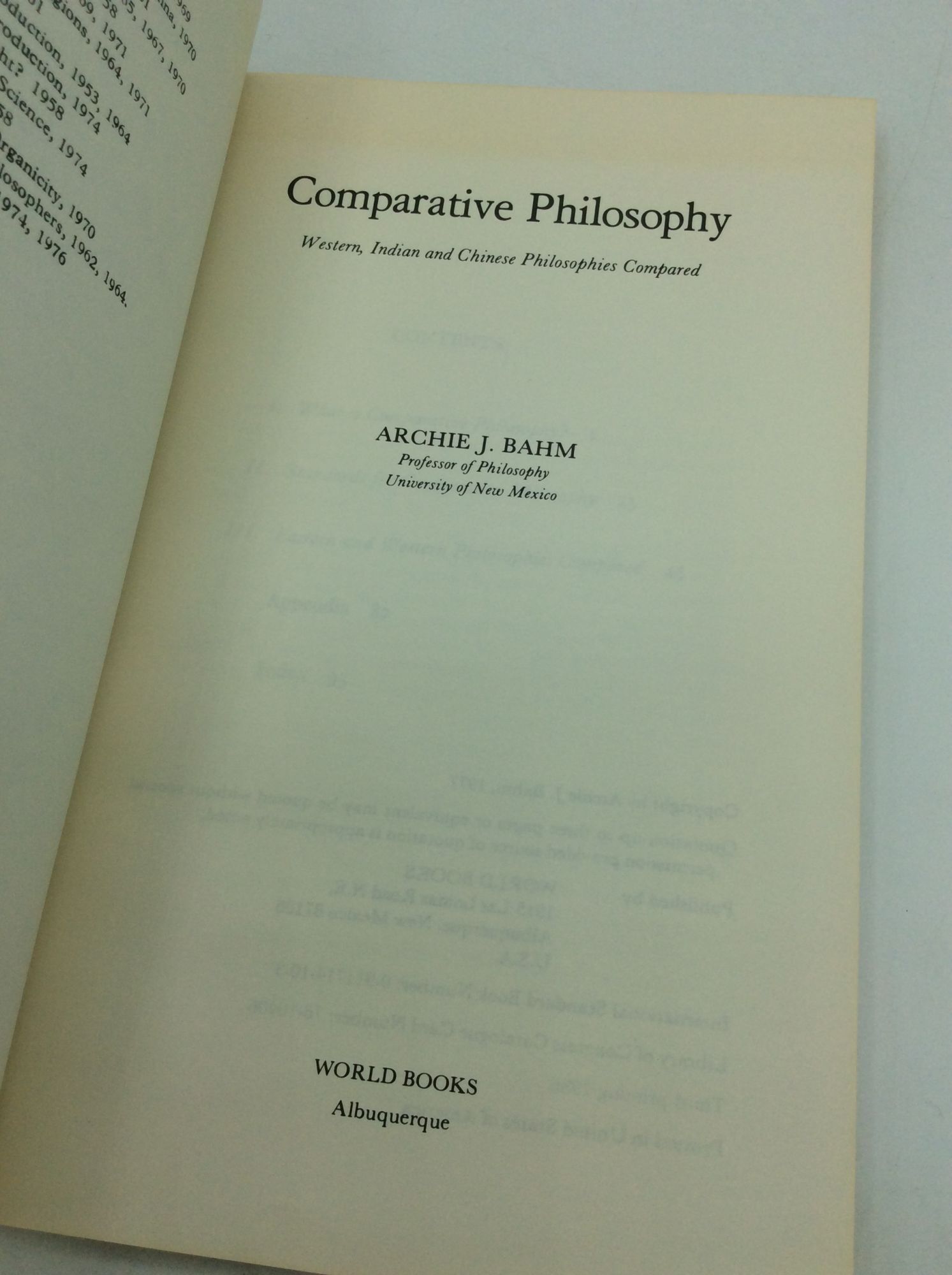 COMPARATIVE PHILOSOPHY: Western, Indian and Chinese Philosophies ...
