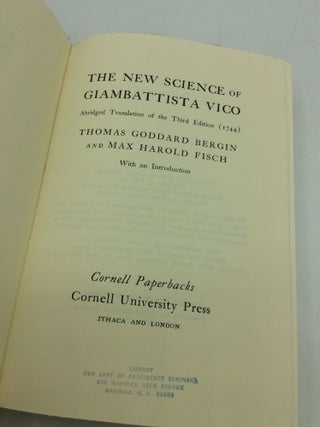 THE NEW SCIENCE OF GIAMBATTISTA VICO