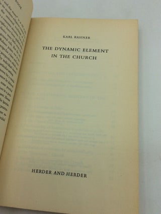 THE DYNAMIC ELEMENT IN THE CHURCH
