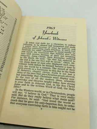 1963 YEARBOOK OF JEHOVAH'S WITNESSES: Containing Report for the Service Year of 1962; Also Daily Text and Comments