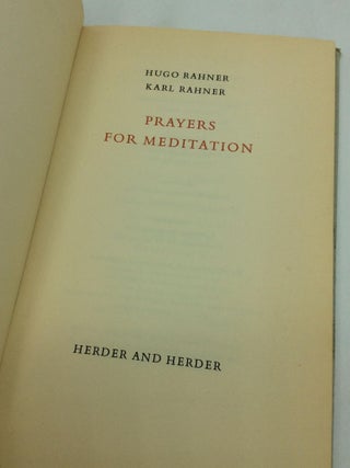 PRAYERS FOR MEDITATION