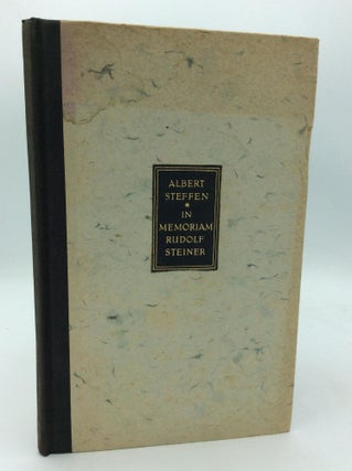 Item #313338 IN MEMORIAM RUDOLF STEINER. Albert Steffen