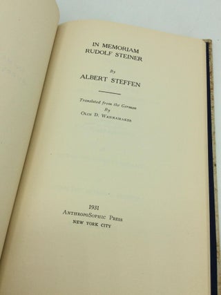 IN MEMORIAM RUDOLF STEINER
