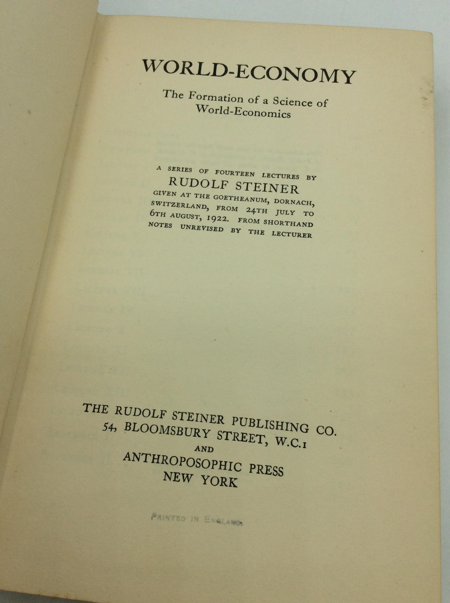 WORLD-ECONOMY: The Formation of a Science of World-Economics | Rudolf ...
