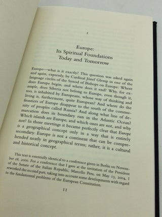 EUROPE TODAY AND TOMORROW: Addressing the Fundamental Issues