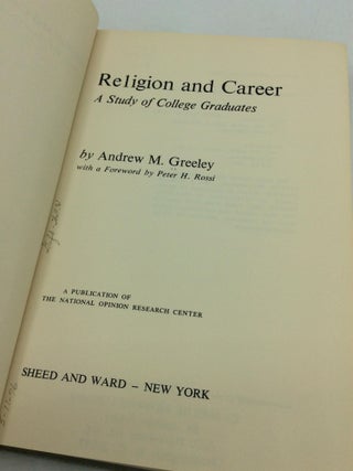 RELIGION AND CAREER: A Study of College Graduates