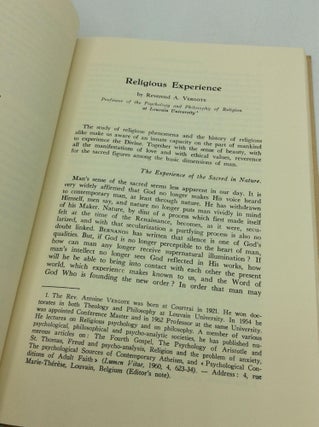 FROM RELIGIOUS EXPERIENCE TO A RELIGIOUS ATTITUDE