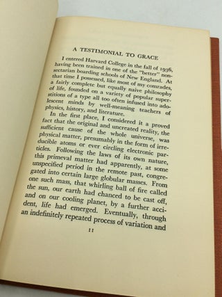 A TESTIMONIAL TO GRACE