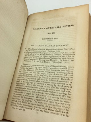 THE AMERICAN QUARTERLY REVIEW, Volume X (September & December 1831)