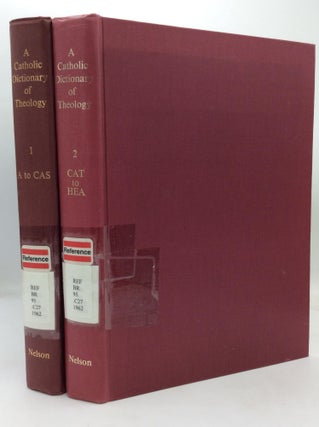 Item #318187 A CATHOLIC DICTIONARY OF THEOLOGY: A Work Projected with the Approval of the...