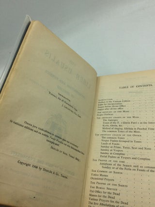 THE LIBER USUALIS with Introduction and Rubrics in English