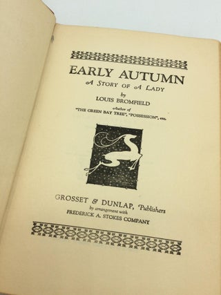 EARLY AUTUMN: A Story of a Lady