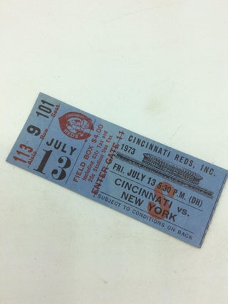 Item #319605 VINTAGE TICKET FOR CINCINNATI REDS vs. NEW YORK METS BASEBALL GAME