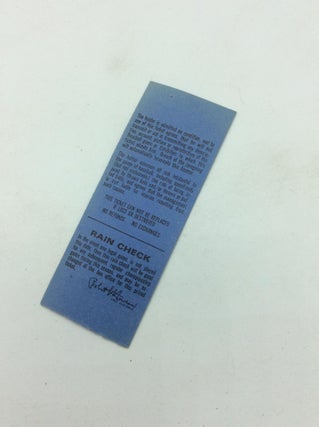 VINTAGE TICKET FOR CINCINNATI REDS vs. NEW YORK METS BASEBALL GAME