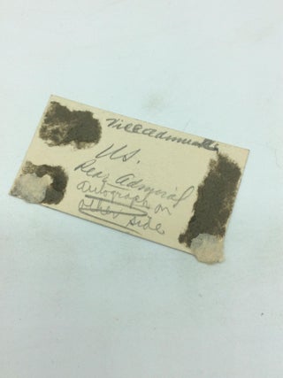 AUTOGRAPH NOTE FROM ADMIRAL WILLIAM SIMS Praising the Boy Scouts of America