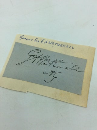 Item #319638 CUT SIGNATURE OF GEN. GEORGE AUGUSTUS WETHERALL