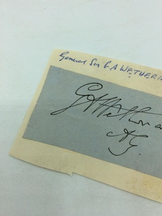 CUT SIGNATURE OF GEN. GEORGE AUGUSTUS WETHERALL