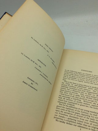 IN THE EARLY DAYS: Pages from the Annals of the Sisters of Charity of the Blessed Virgin Mary; St. Joseph's Convent, Mount Carmel, Dubuque, Iowa, 1833-1887