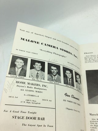 AUTOGRAPHED FOOTBALL PROGRAM FOR UNIVERSITY OF DAYTON FLYERS vs. UNIVERSITY OF SCRANTON ROYALS (September 27, 1947)