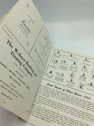 AUTOGRAPHED FOOTBALL PROGRAM FOR UNIVERSITY OF DAYTON FLYERS vs. UNIVERSITY OF SCRANTON ROYALS (September 27, 1947)