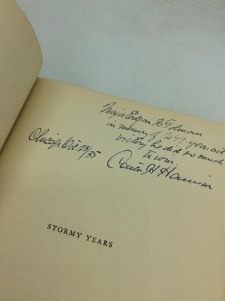 STORMY YEARS: The Autobiography of Carter H. Harrison, Five Times Mayor of Chicago