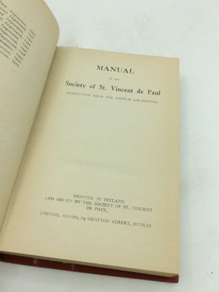 MANUAL OF THE SOCIETY OF ST. VINCENT DE PAUL