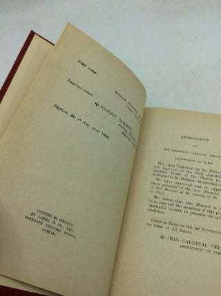 MANUAL OF THE SOCIETY OF ST. VINCENT DE PAUL