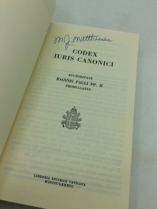 CODEX IURIS CANONICI Auctoritate Ioannis Pauli PP. II Promulgatus