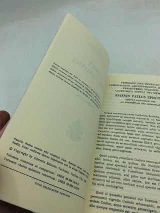 CODEX IURIS CANONICI Auctoritate Ioannis Pauli PP. II Promulgatus