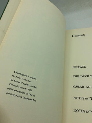 TWO PLAYS FOR PURITANS