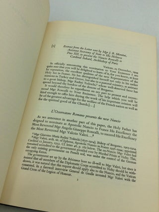 MISSION TO FRANCE: Memoirs of a Nuncio, 1944-1953