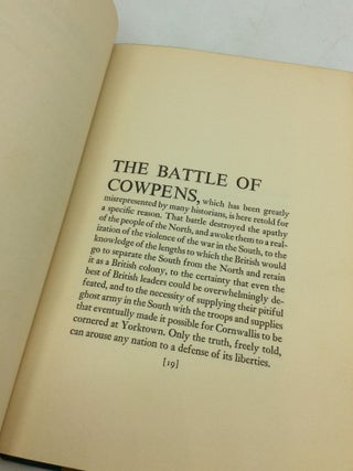 THE BATTLE OF COWPENS: The Great Morale-Builder